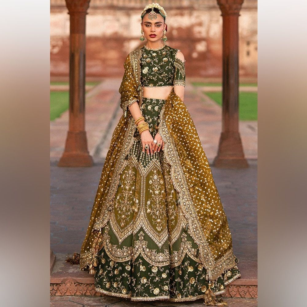 MOHSIN NAVEED RANJHA COUTURE PAKISTANI AUTHENTIC DESIGNER WEDDING FORMAL DRESS - Picture 7 of 14